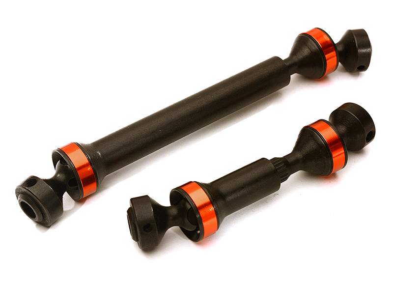 C28822RED Billet Machined Red Center Drive Shafts for Traxxas 1/10 E-Maxx Brushless 5151 - Image 1