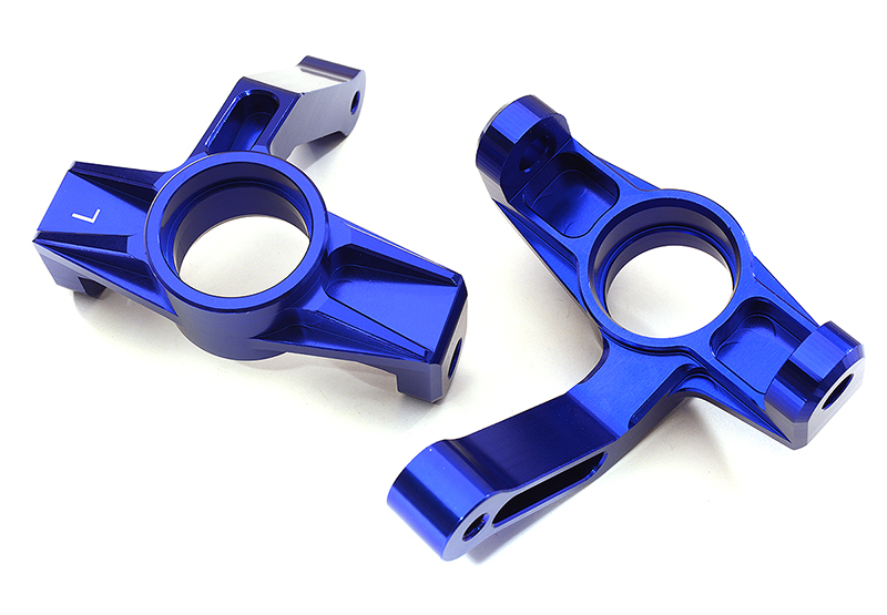 C28835BLUE Billet Machined Steering Knuckles for Losi 1/5 Desert Buggy XL-E & 2.0 - Image 1