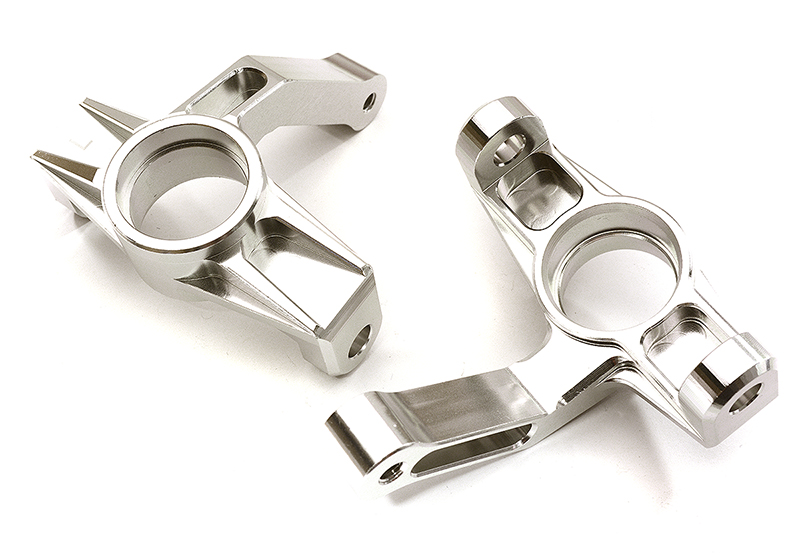 C28835SILVER Billet Machined Steering Knuckles for Losi 1/5 Desert Buggy XL-E & 2.0 - Image 1
