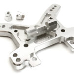 Silver Billet Machined Front Shock Tower Upgrade for Losi 1/5 Desert Buggy XL-E