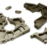 Grey Billet Machined Front Bulkhead Upgrade Set for Losi 1/5 Desert Buggy XL-E