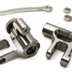 Grey Billet Machined Steering Bellcrank for Losi 1/5 Desert Buggy XL-E