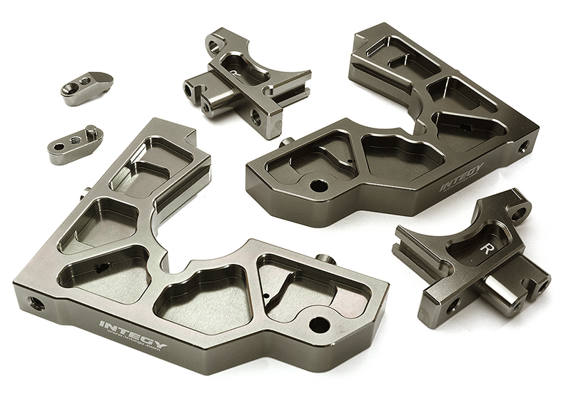 C28857GREY Billet Machined Rear Bulkhead Set for Losi 1/5 Desert Buggy XL-E - Image 1