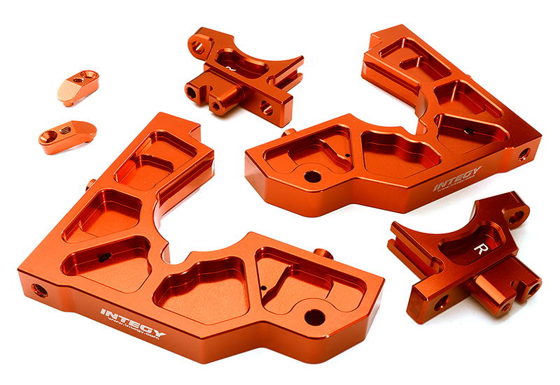 C28857RED Billet Machined Rear Bulkhead Set for Losi 1/5 Desert Buggy XL-E - Image 1