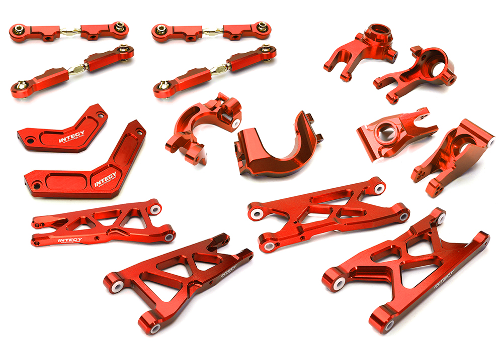 C28861RED Red Billet Machined Suspension Upgrade Kit for Arrma 1/10 Granite 4X4 3S BLX - Image 1