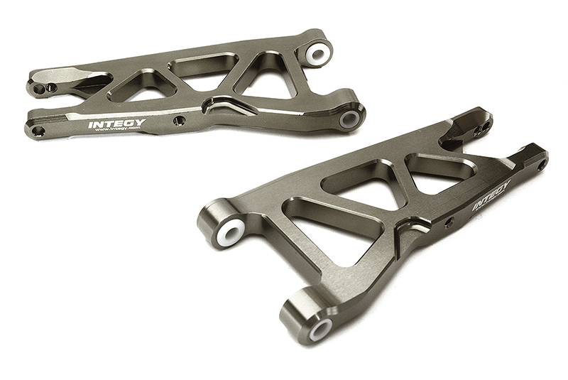 C28862GREY Billet Machined Front Suspension Arms for Arrma 1/10 Granite 4X4 3S BLX AR330443 - Image 1