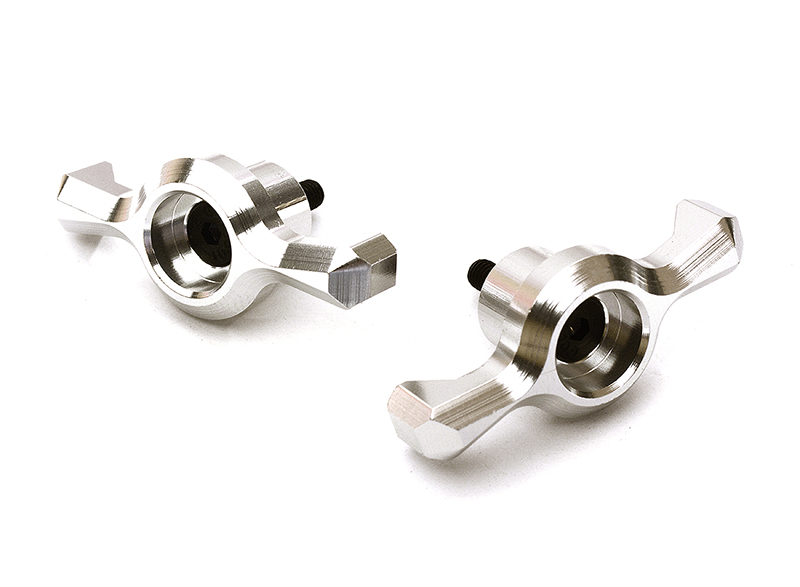 C28871SILVER Alloy Rear Spare Tire Lock Nuts for Traxxas 1/7 Unlimited Desert Racer 3931 - Image 1