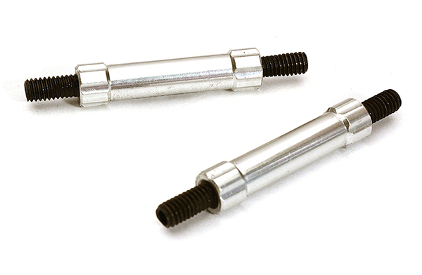 C28874SILVER Billet Machined 30mm Aluminum Linkages (2) M4 Threaded for 1/10 Scale Crawler - Image 1