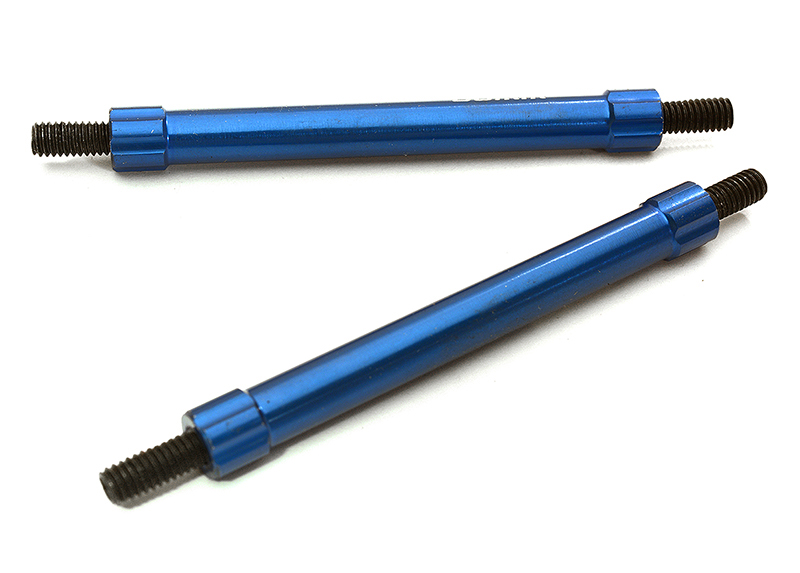 C28879BLUE Billet Machined 55mm Aluminum Linkages (2) M4 Threaded for 1/10 Scale Crawler - Image 1