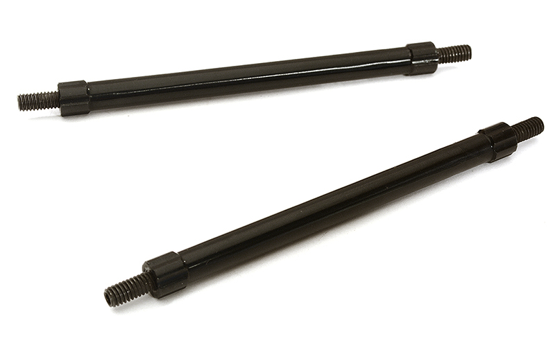 C28882BLACK Billet Machined 70mm Aluminum Linkages (2) M4 Threaded for 1/10 Scale Crawler - Image 1