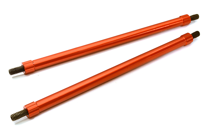 C28891RED Billet Machined 115mm Aluminum Linkages (2) M4 Threaded for 1/10 Scale Crawler - Image 1