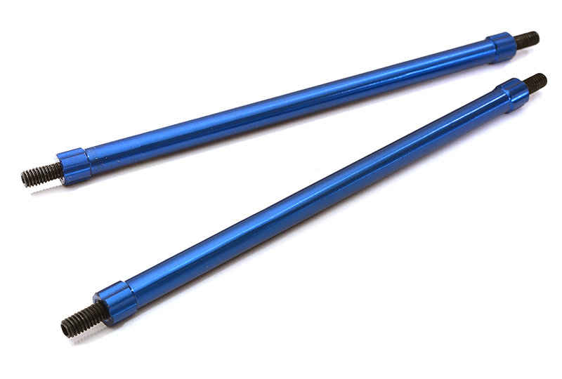 C28892BLUE Billet Machined 120mm Aluminum Linkages (2) M4 Threaded for 1/10 Scale Crawler - Image 1