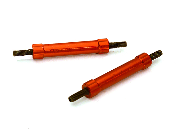 C28900RED Billet Machined 35mm Aluminum Linkages (2) M3 Threaded for 1/10 Scale Crawler - Image 1