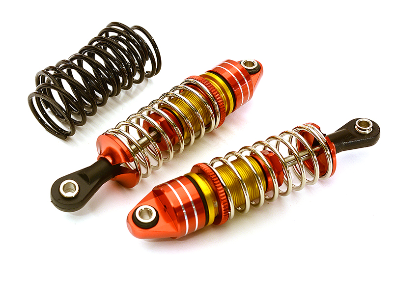C28929RED Red Billet Machined Shock Set (2) for 1/10 Scale Off-Road R/C (L=70mm) - Image 1