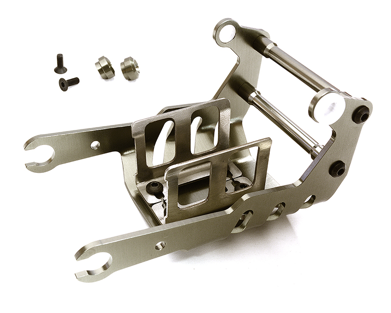 C28960GREY Grey Alloy Battery Holder for Tamiya T3-01 Dancing Rider - Image 1