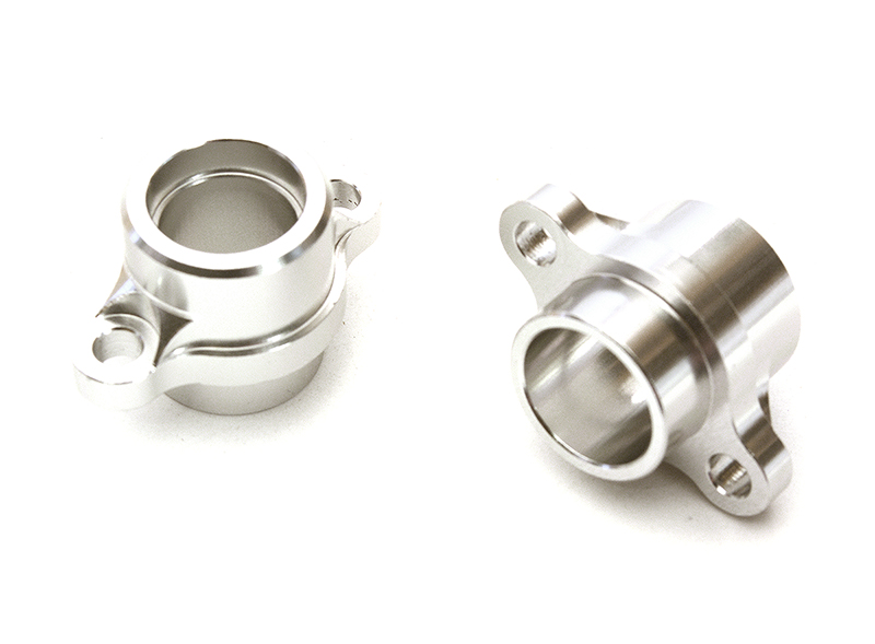 C28962SILVER Billet Machined Rear Hub Carriers for Tamiya T3-01 Dancing Rider - Image 1