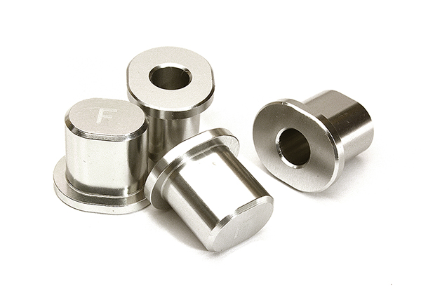 C28976SILVER Machined Front Hinge Pin Brace Inserts for Losi 1/5 Desert Buggy XL-E & 2.0 - Image 1