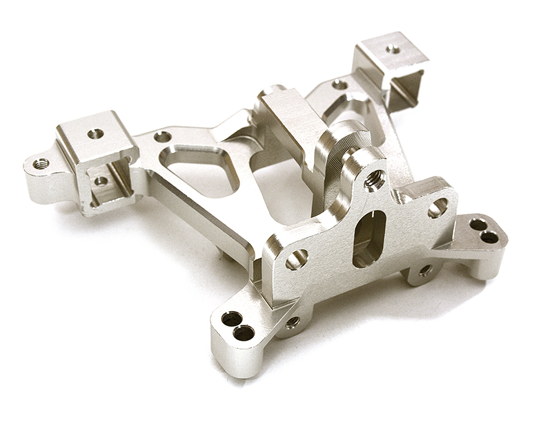 C28981SILVER Billet Machined Rear Body Mount Support for Traxxas 1/10 E-Revo 2.0 5314 - Image 1