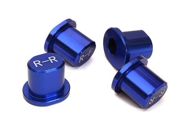 C28982BLUE Machined Rear Hinge Pin Brace Inserts for Losi 1/5 Desert Buggy XL-E & 2.0 - Image 1
