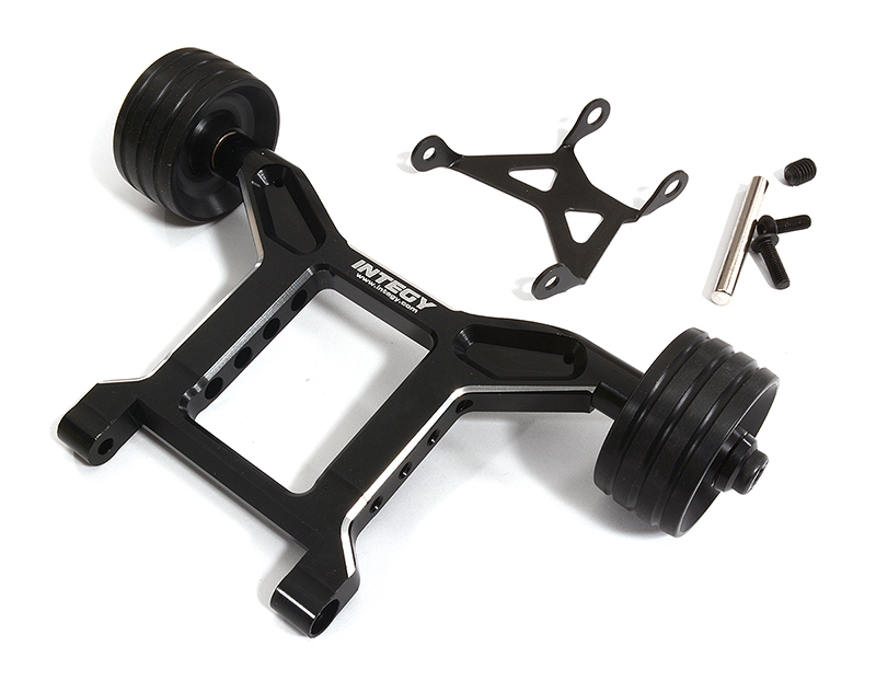 C29008BLACK Machined Wheelie Bar for Arrma 1/10 Granite 4X4 3S BLX AR320403 - Image 1