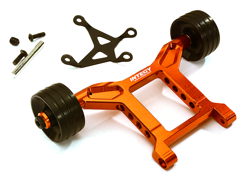 C29008ORANGE Machined Aluminum Wheelie Bar for Arrma 1/10 Scale Granite 4X4 3S BLX AR320403 - Image 1