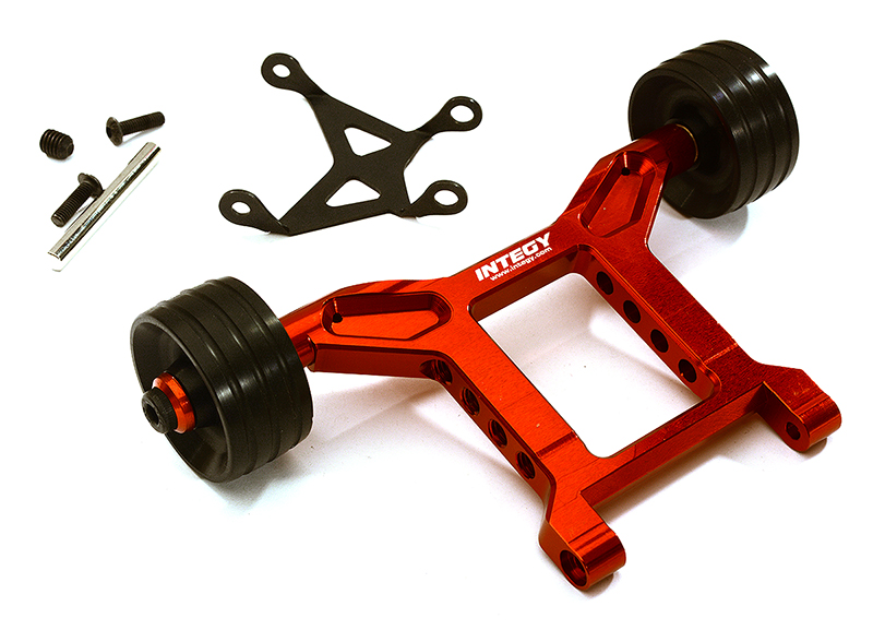 C29008RED Machined Aluminum Wheelie Bar for Arrma 1/10 Scale Granite 4X4 3S BLX AR320403 - Image 1