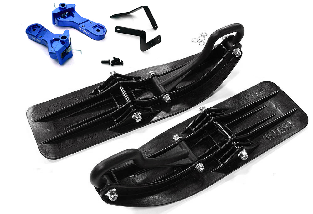 C29017BLUE Front Sled Ski Attachment Set for Arrma 1/10 Granite 4X4 3S BLX (RWD Operation) - Image 1