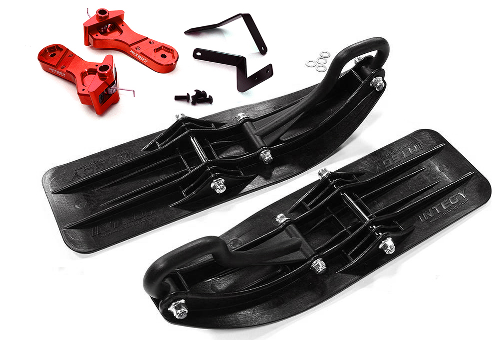 C29017RED Front Sled Ski Attachment Set for Arrma 1/10 Granite 4X4 3S BLX (RWD Operation) - Image 1