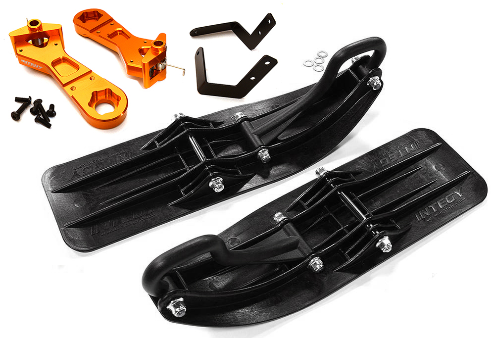 C29019ORANGE Front Sled Ski Attachment Set for Arrma 1/8 Kraton 6S BLX (for RWD Operation) - Image 1