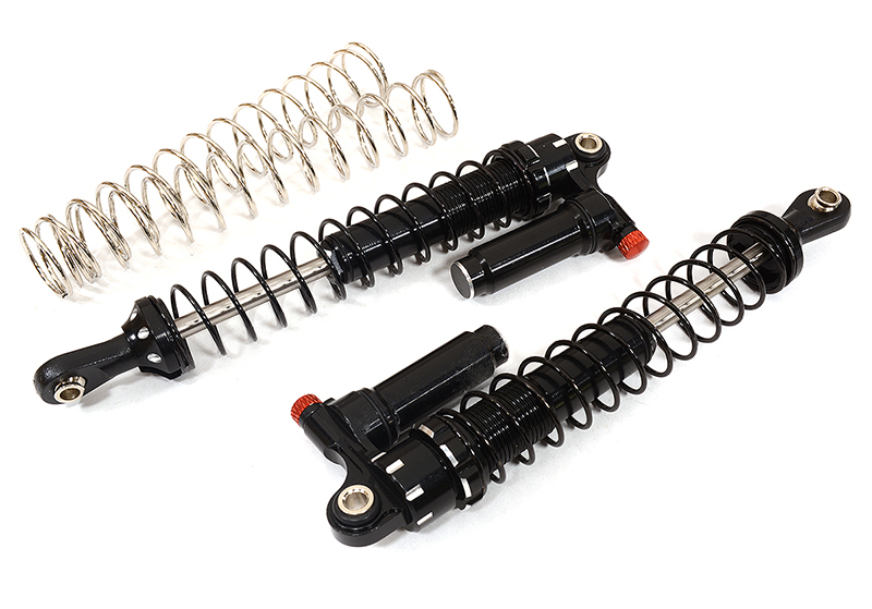 C29037BLACK Billet Machined Piggyback Shock(2) for 1/10 SCX-10, SCX10 II, SCX10 III (L=90mm) - Image 1