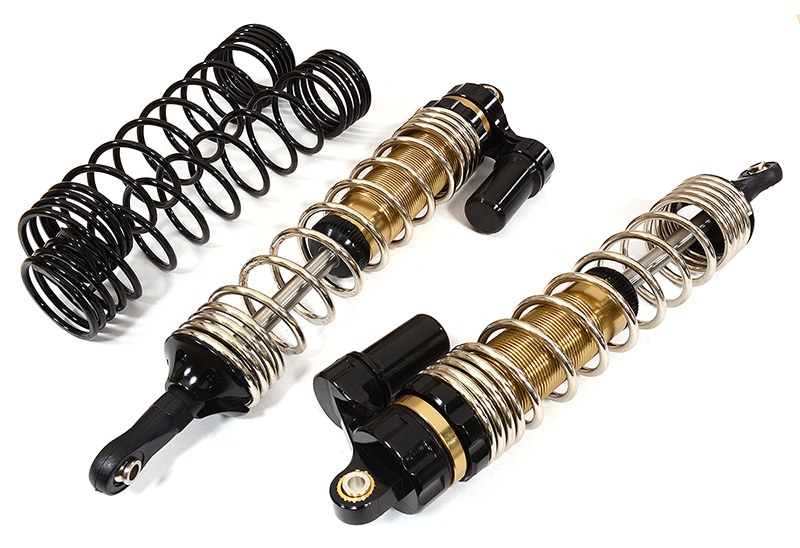 C29045BLACK Piggyback Front Shock (2) for Traxxas 1/7 Unlimited Desert Racer (L=140mm) 8450 - Image 1