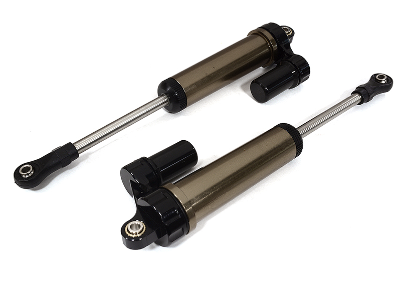 C29046BLACK Piggyback Front Shock (2) for Traxxas 1/7 Unlimited Desert Racer (L=140mm) 8451 - Image 1