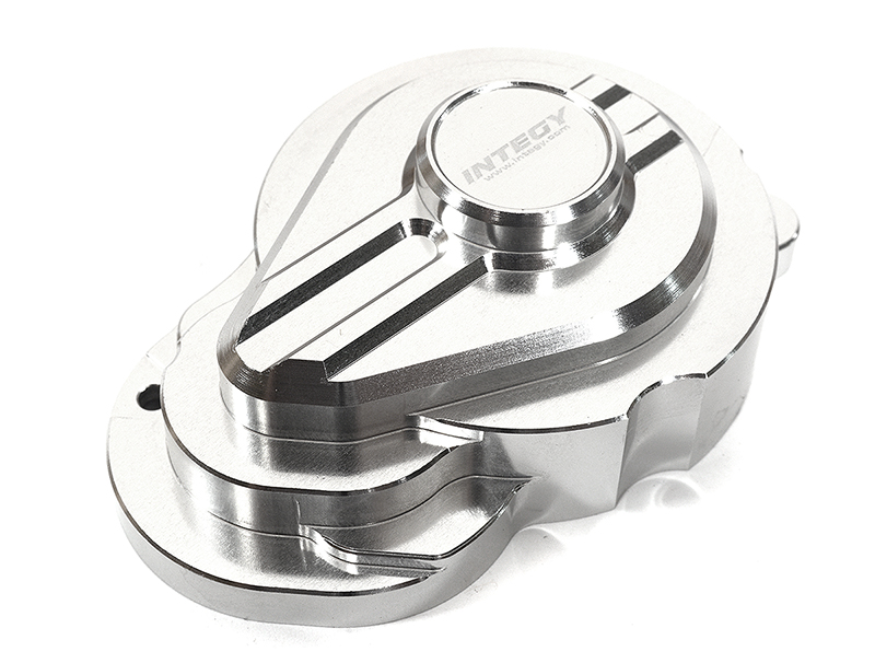 C29084SILVER Billet Machined Gear Cover for Element RC 1/10 Scale Enduro Sendero, Trailwalker - Image 1