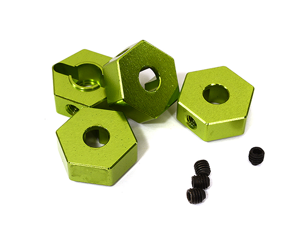 C29090GREEN Billet Machined Wheel Hex (4) for Arrma 1/10 Granite 4X4 3S BLX AR310871 - Image 1
