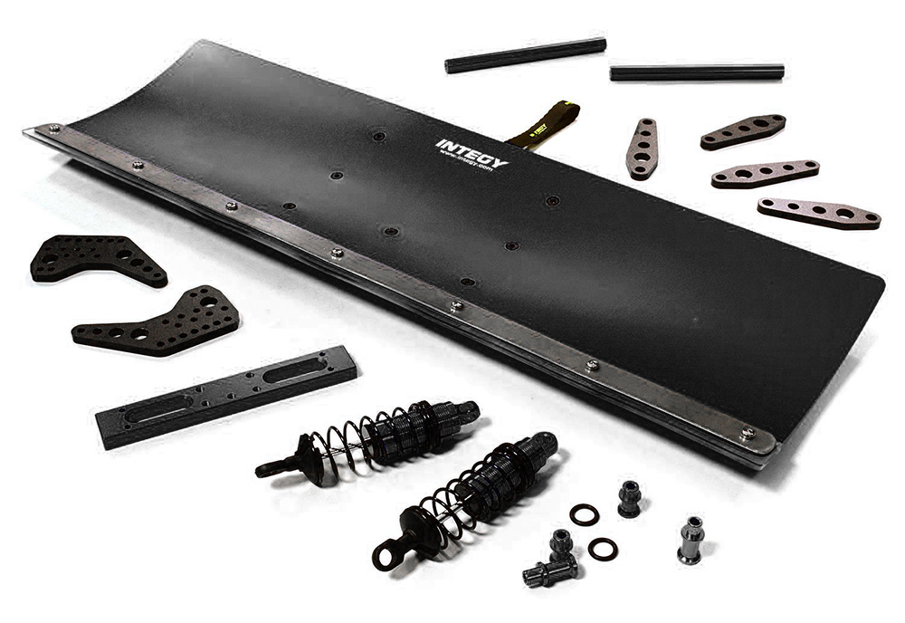 C29093BLACK Alloy Machined 400mm Snowplow Kit for Arrma 1/10 Granite 4X4 3S BLX - Image 1