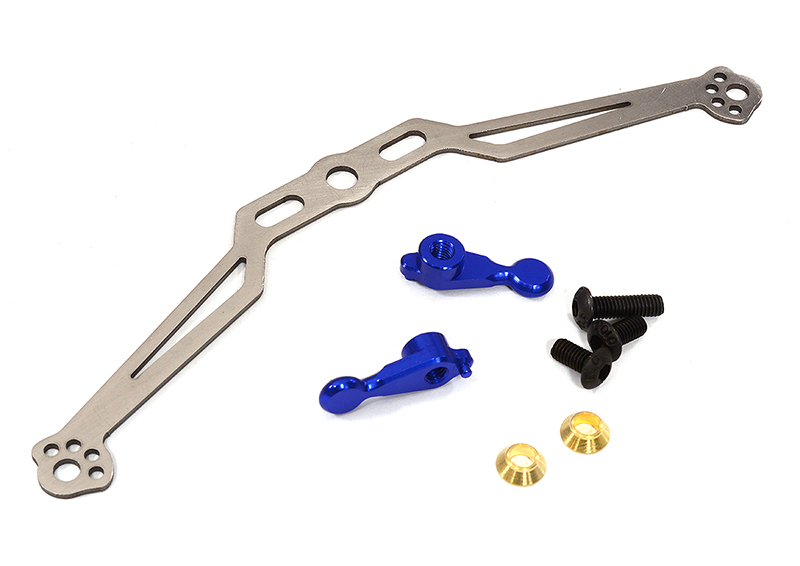 C29097BLUE Billet Machined Support Arm for Tamiya T3-01 Dancing Rider - Image 1