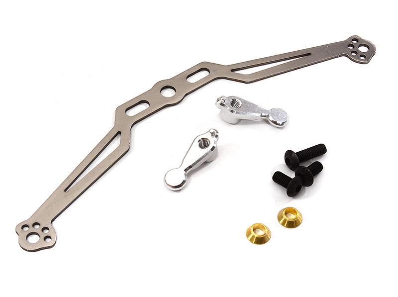 C29097SILVER Billet Machined Support Arm for Tamiya T3-01 Dancing Rider - Image 1