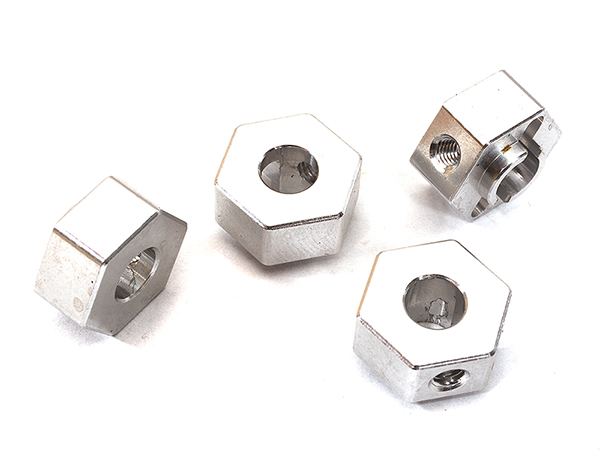 C29101SILVER Machined Wheel Hex (4) for Arrma 1/10 Granite Voltage 2WD Mega Truck AR320386 - Image 1