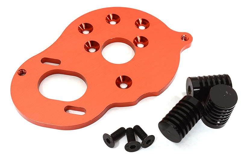 C29125RED Billet Machined Motor Plate w/ Heatsinks for Element RC 1/10 Enduro Sendero - Image 1