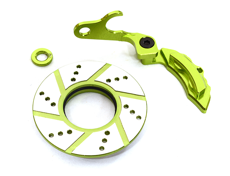 C29131GREEN Billet Machined Front Disc Brake for Tamiya T3-01 Dancing Rider - Image 1