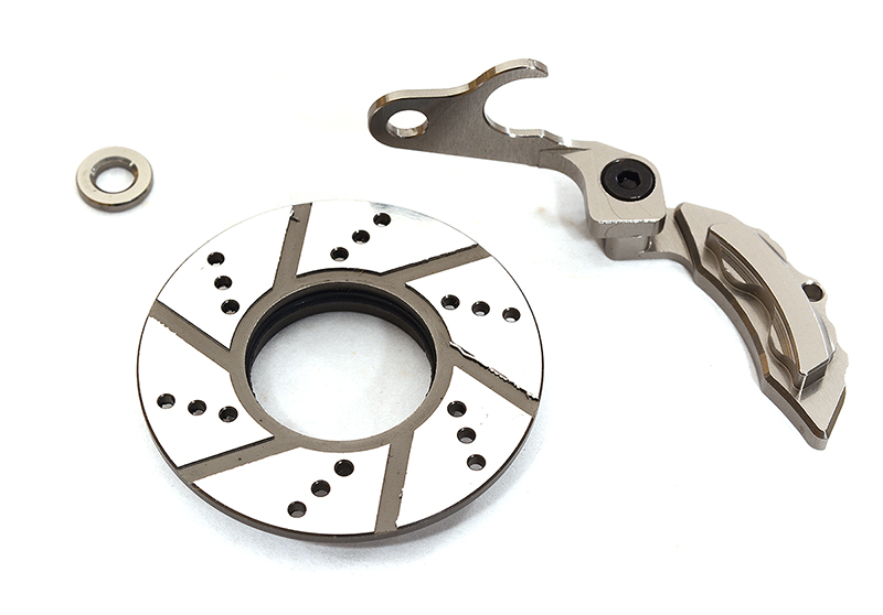 C29131GREY Billet Machined Front Disc Brake for Tamiya T3-01 Dancing Rider - Image 1