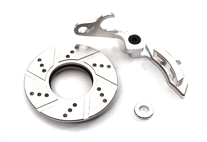 C29131SILVER Billet Machined Front Disc Brake for Tamiya T3-01 Dancing Rider - Image 1