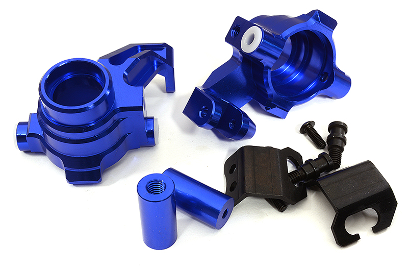 C29145BLUE Snowmobile & Sandmobile Option Front Steering Blocks for Traxxas 1/10 Maxx - Image 1