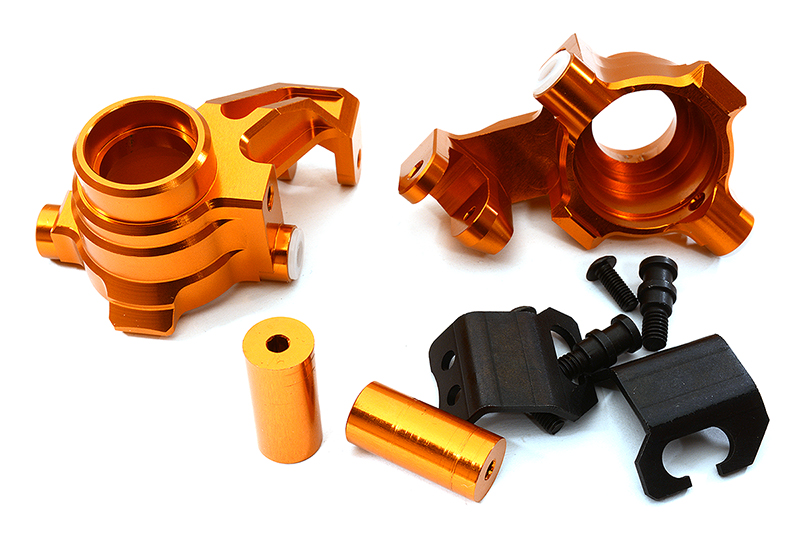 C29145ORANGE Snowmobile & Sandmobile Option Front Steering Blocks for Traxxas 1/10 Maxx - Image 1