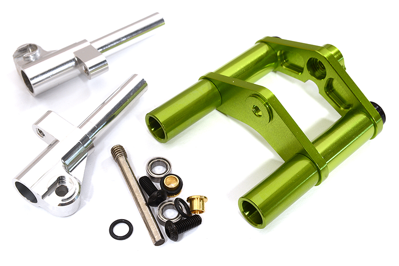 C29155GREEN Billet Machined Front Fork Upgrade Set for Tamiya T3-01 Dancing Rider - Image 1