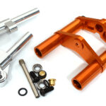 Billet Machined Front Fork Upgrade Set for Tamiya T3-01 Dancing Rider - Orange