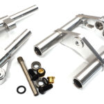 Billet Machined Silver Front Fork Upgrade Set for Tamiya T3-01 Dancing Rider