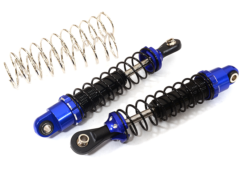 C29159BLUE Billet Machined Shock Set (2) for Axial SCX-10, SCX10 II & SCX10 III (L=90mm) - Image 1