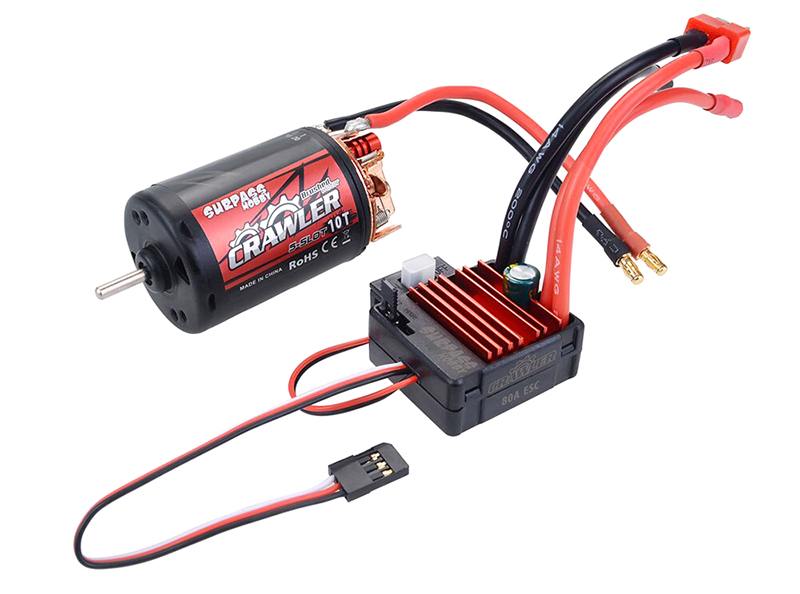 C29307 Surpass Hobby Crawler 550 Size 10T 5-Slot Brush Motor w/ BCD80A ESC - Image 1