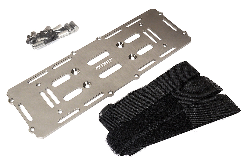 C29318GREY Billet Machined Battery Mounting Plate for Element RC 1/10 Scale Enduro Sendero - Image 1